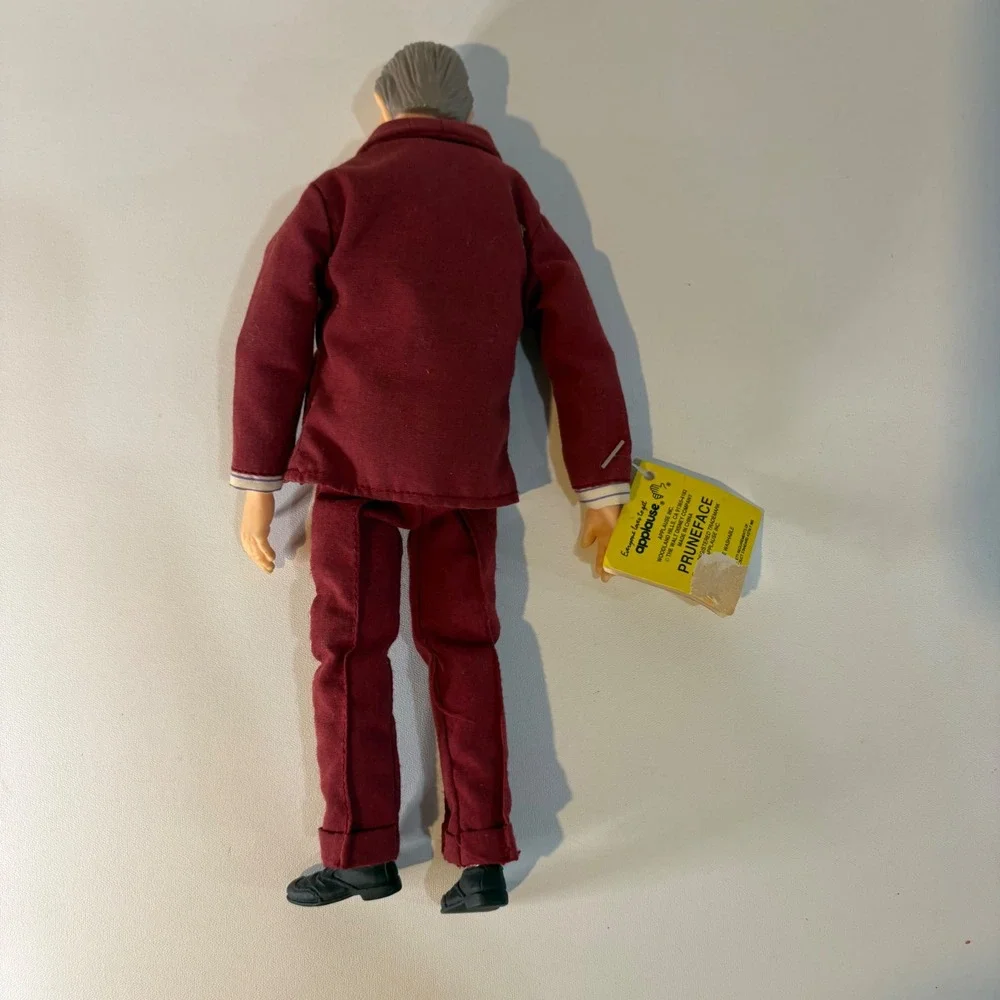 Vintage 1990 Dick Tracy Pruneface Action Figure Applause Villain Maroon Suit 9